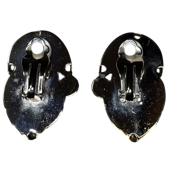 Vtg Women’s Clip On Santa Christmas Earrings Comfort Ear Pads 1.375 Inches Long - Picture 6 of 7
